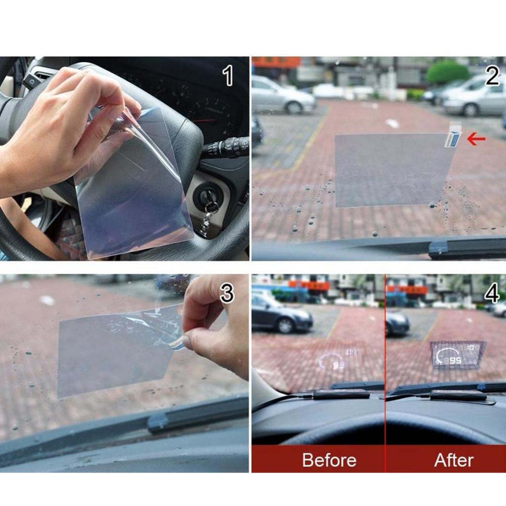 Hud Reflection Film Windshield - ฟิล์มกันแสงสะท้อนสำหรับจอแสดงผล HUD ในรถยนต์ แบบ PET ติดตั้งด้วยไฟฟ้าสถิต
