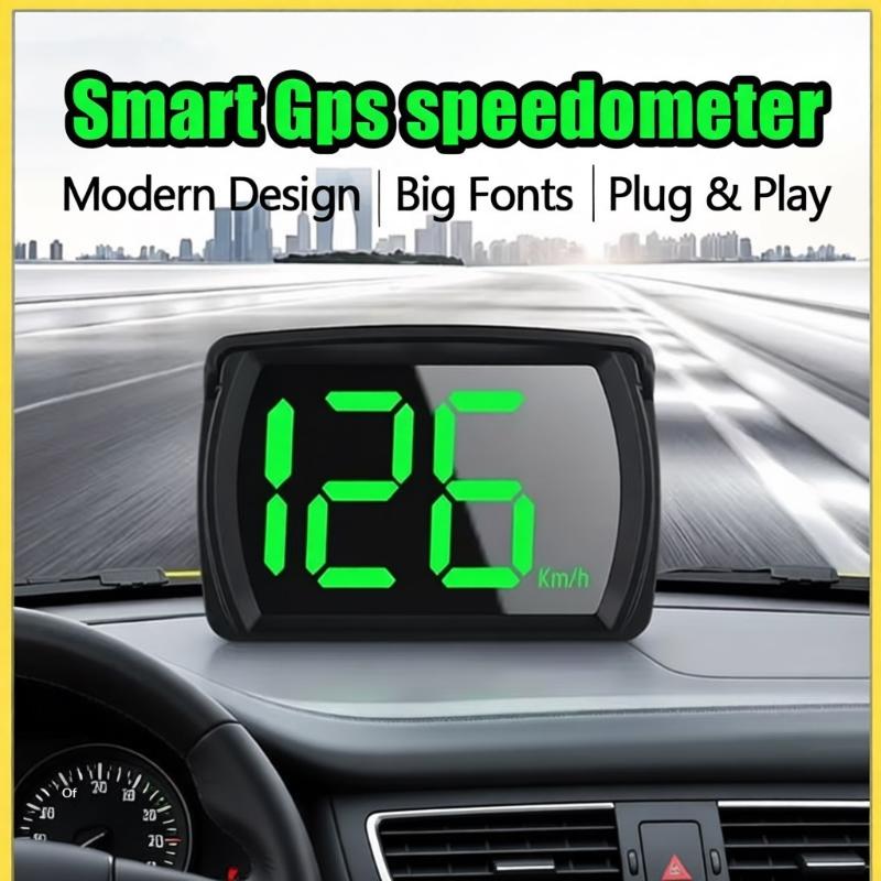 Hud Speedometer Digital Universal - จอแสดงผลบนกระจกรถยนต์ HUD แสดงความเร็วเป็นกิโลเมตรต่อชั่วโมง พร้อม GPS วัดความเร็วแบบดิจิตอล