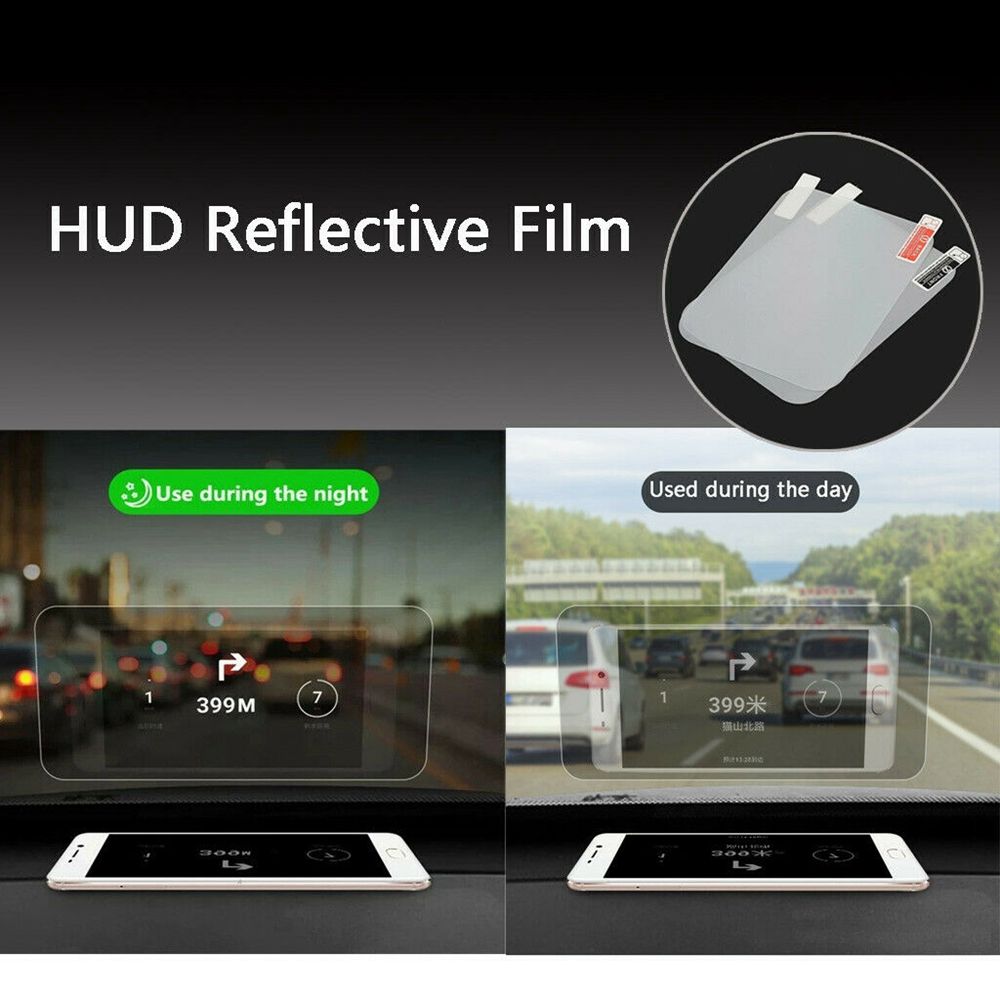 Hud Reflection Film Windshield - ฟิล์มสะท้อนแสงติดกระจกรถยนต์แบบโปรเจคเตอร์ HUD คุณภาพสูง ภาพคมชัด โปร่งใส