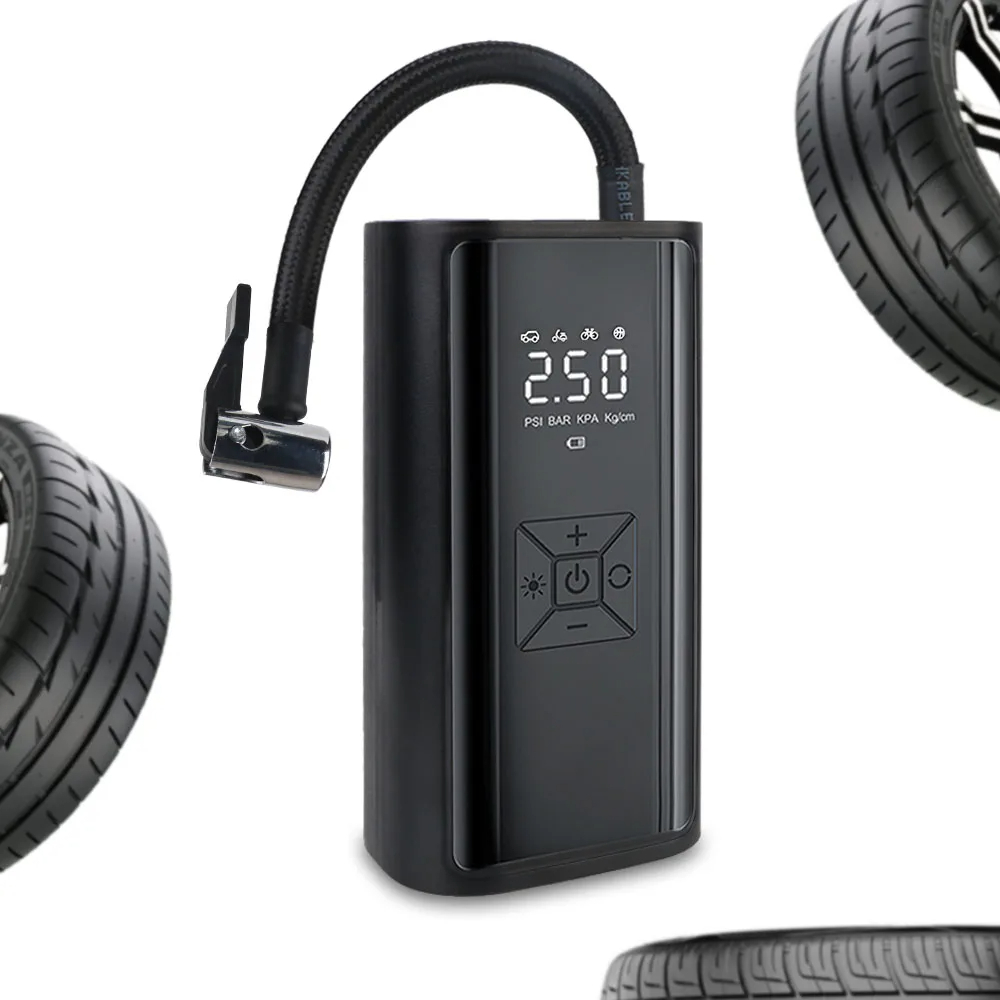Hud Display With Tire Pressure - พร้อมไฟ LED หน้าจอ LCD ดิจิตอล เครื่องวัดแรงดันลมยางแบบพกพา