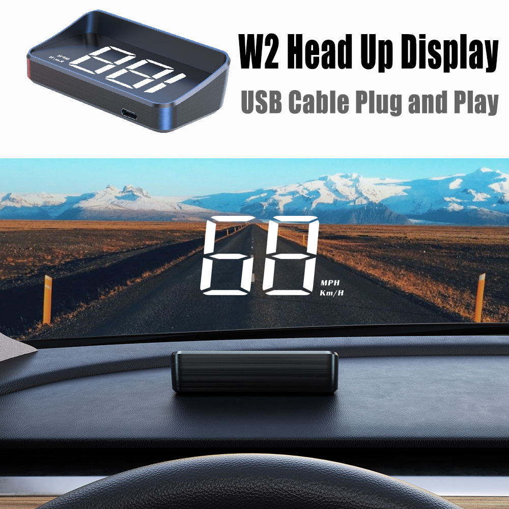 Car Hud Head Up Display Gps - จอแสดงผลบนกระจกหน้ารถ GPS อุปกรณ์อิเล็กทรอนิกส์ในรถยนต์ HUD โปรเจคเตอร์ จอแสดงผลดิจิตอลสำหรับรถยนต์ทุกคัน