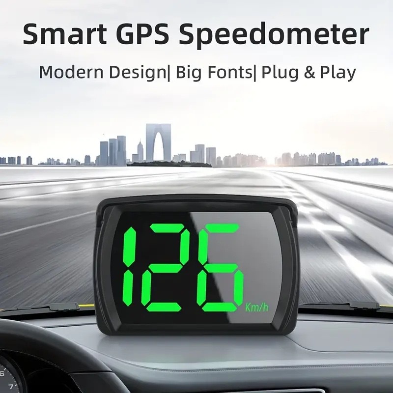 Hud Speedometer Digital Universal - จอแสดงผลบนกระจกหน้ารถ (HUD) พร้อม GPS วัดความเร็วแบบดิจิตอล หน้าจอ