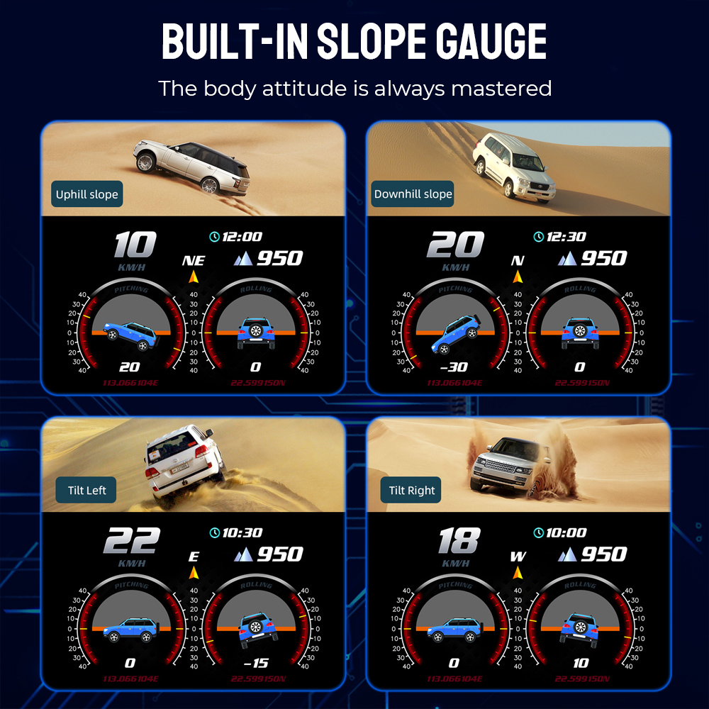 P2 OBD2 HUD เครื่องวัดความชันจ - Car Hud Head Up Display Gps บทวิจารณ์และราคา