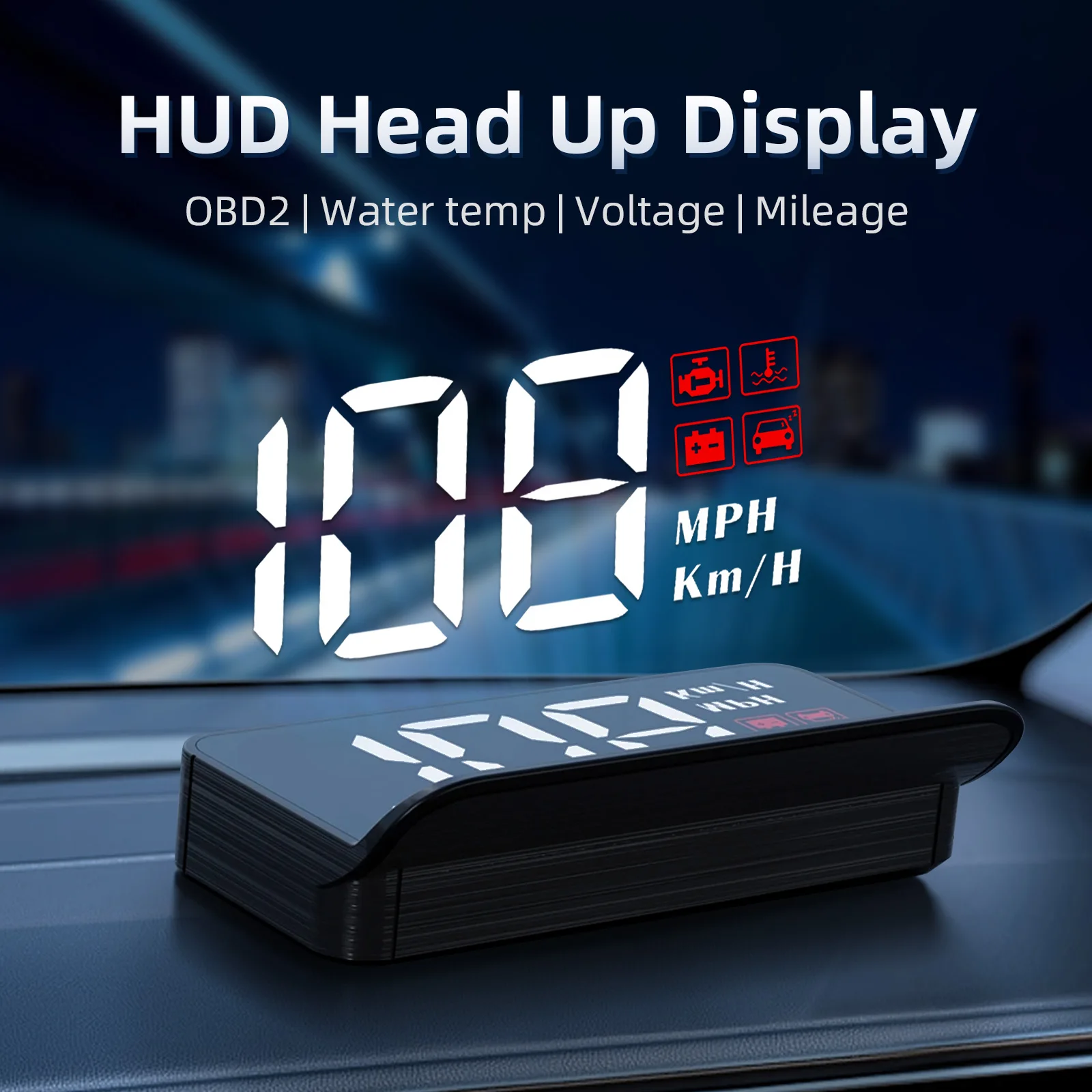 จอแสดงผลบนกระจกหน้ารถ M3, OBD2 - Obd2 Hud Speedometer Projector บทวิจารณ์และราคา