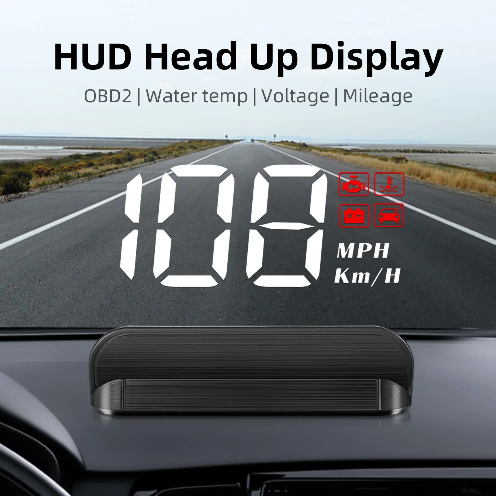 จอแสดงผลบนกระจกหน้ารถ M3, OBD2 - Obd2 Hud Speedometer Projector บทวิจารณ์และราคา