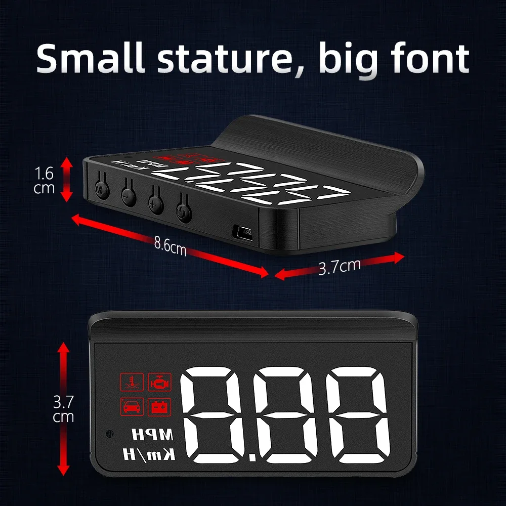 จอแสดงผลบนกระจกหน้ารถ M3, OBD2 - Obd2 Hud Speedometer Projector บทวิจารณ์และราคา
