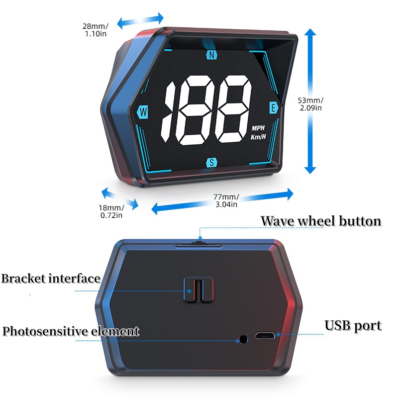 2024 ใหม่ HUD GPS Speedometer  - Hud Speedometer Digital Universal บทวิจารณ์และราคา