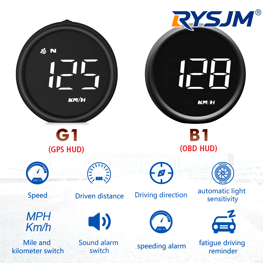 G1 GPS HUD & B1 OBD2 คอมพิวเตอ - Obd2 Hud Speedometer Projector บทวิจารณ์และราคา
