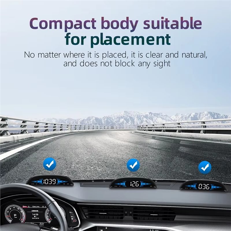 จอแสดงผลบนกระจกหน้ารถ OBD แบบส - Hud Speedometer Digital Universal บทวิจารณ์และราคา