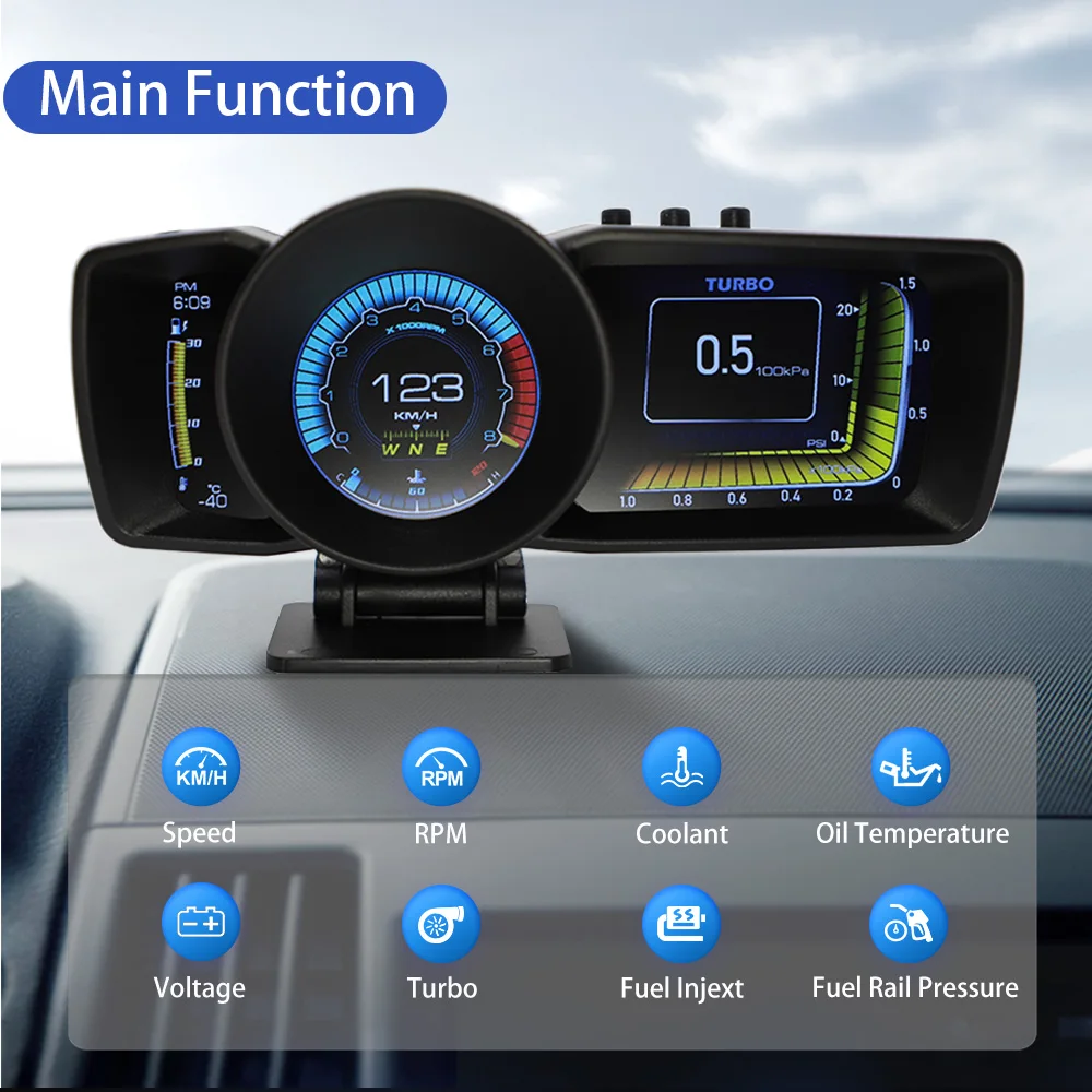 2021ใหม่ล่าสุดรถHUD OBD2 + GPS - Hud Obd2 Multi Function Alarm บทวิจารณ์และราคา