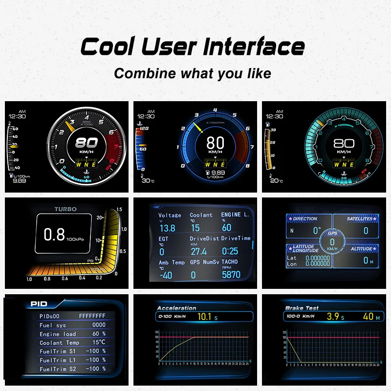 2021ใหม่ล่าสุดรถHUD OBD2 + GPS - Hud Obd2 Multi Function Alarm บทวิจารณ์และราคา