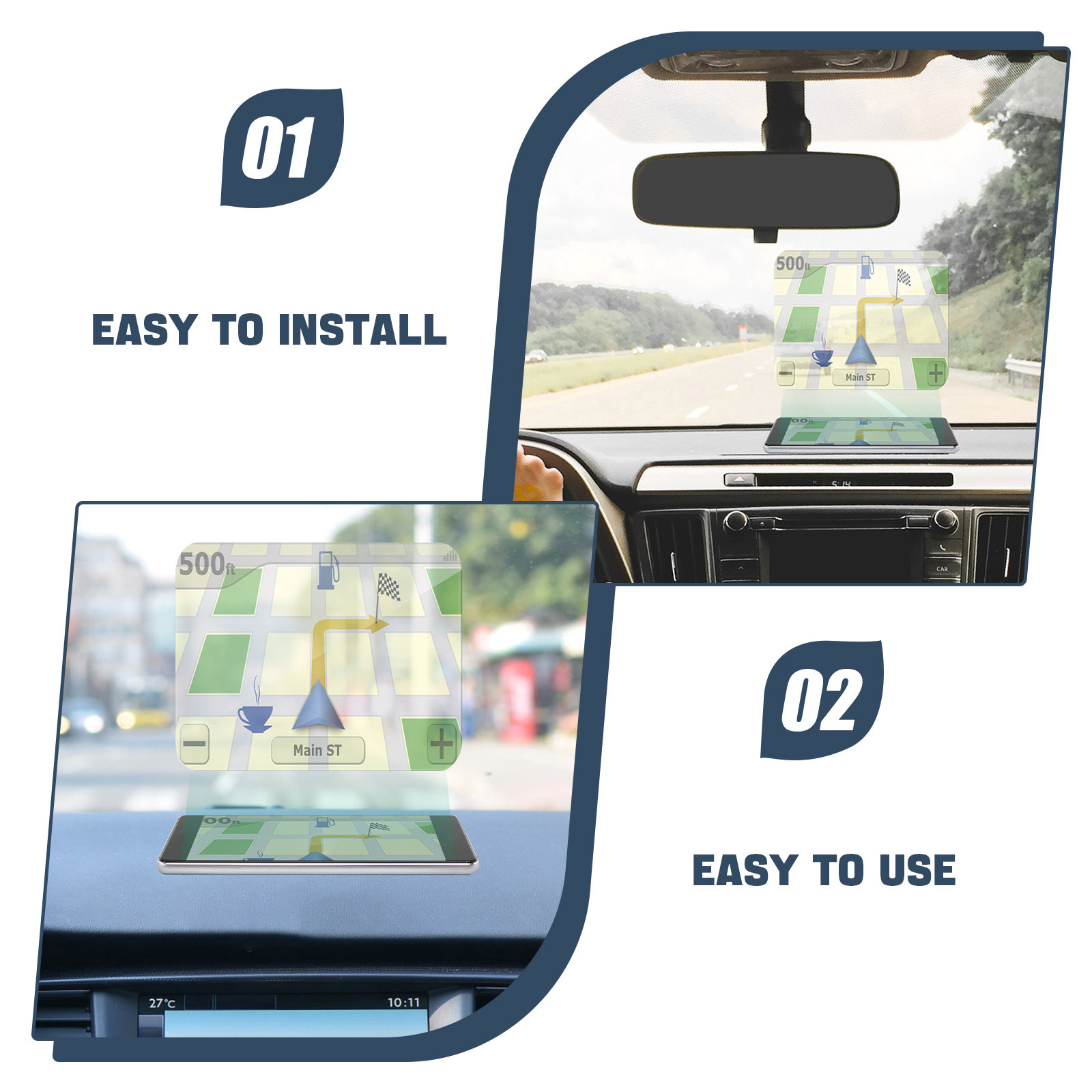 5 ชิ้น ฟิล์มสะท้อนแสงกันแสงสะท - Hud Reflection Film Windshield บทวิจารณ์และราคา