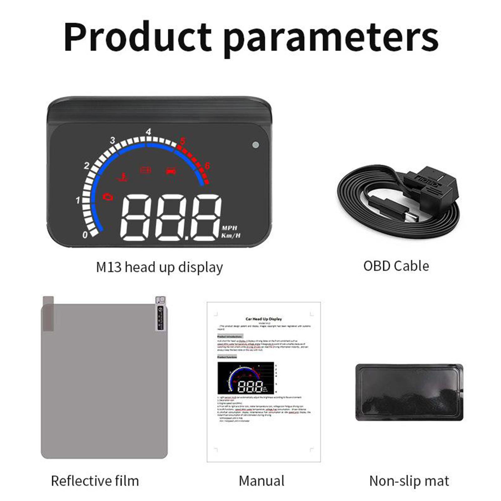 จอภาพติดรถยนต์ แดชบอร์ดดิจิตอล - Hud Speedometer Digital Universal บทวิจารณ์และราคา