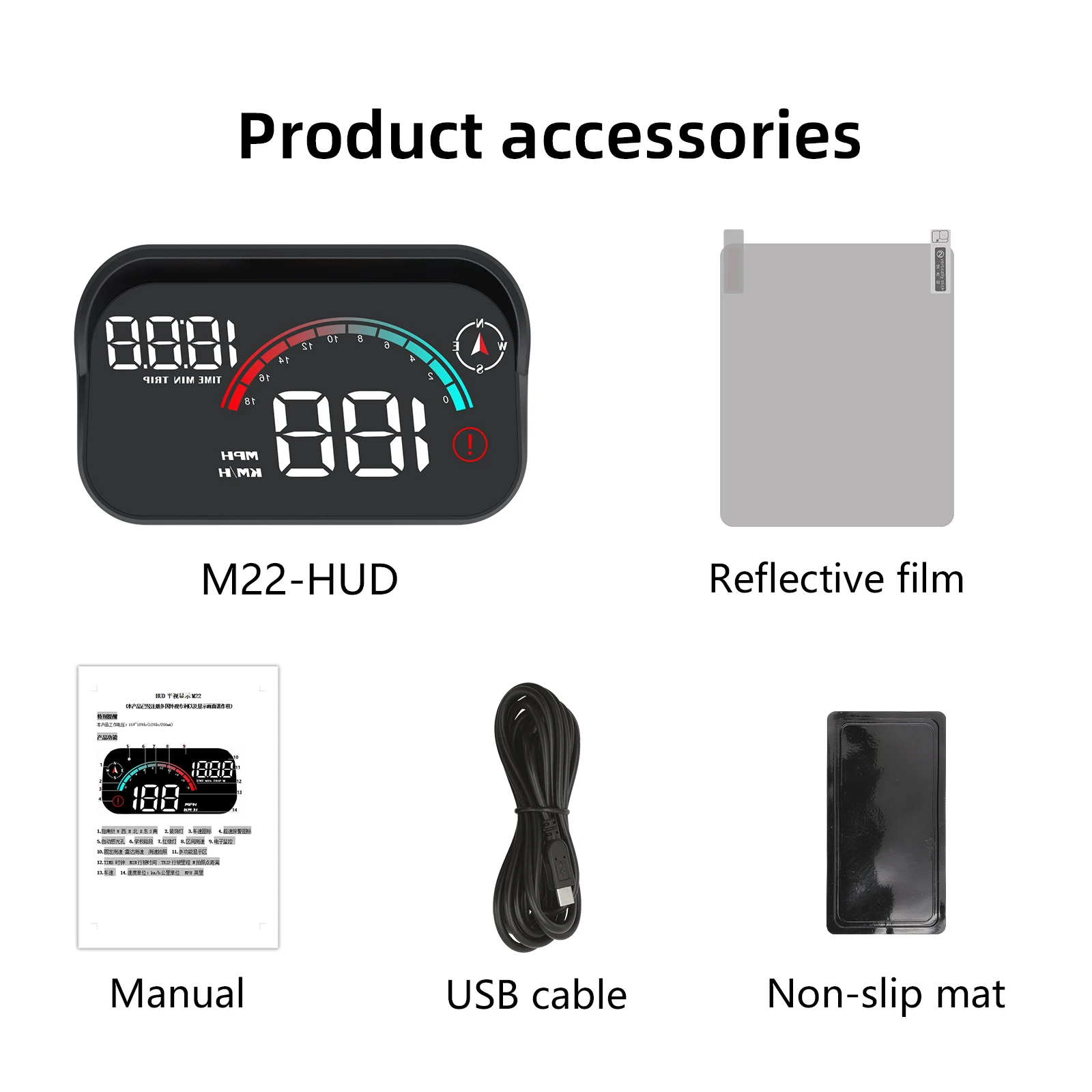 M22 GPS HUD มาตรวัดความเร็วแบบ - Hud Speedometer Digital Universal บทวิจารณ์และราคา
