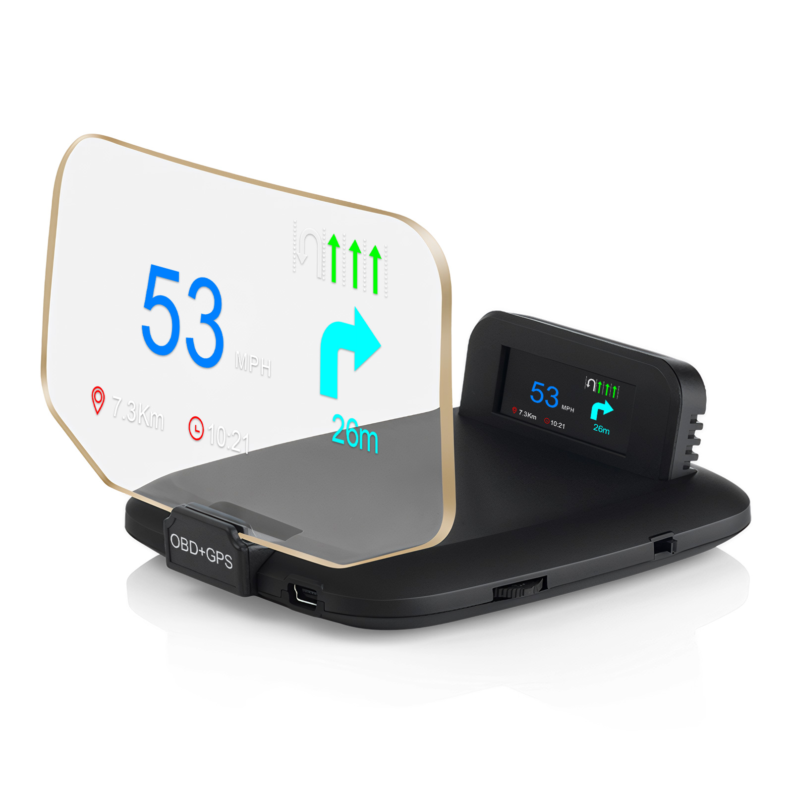 เครื่องฉายภาพระบบนำทางแบบ C1สำ - Car Heads Up Display Navigation บทวิจารณ์และราคา