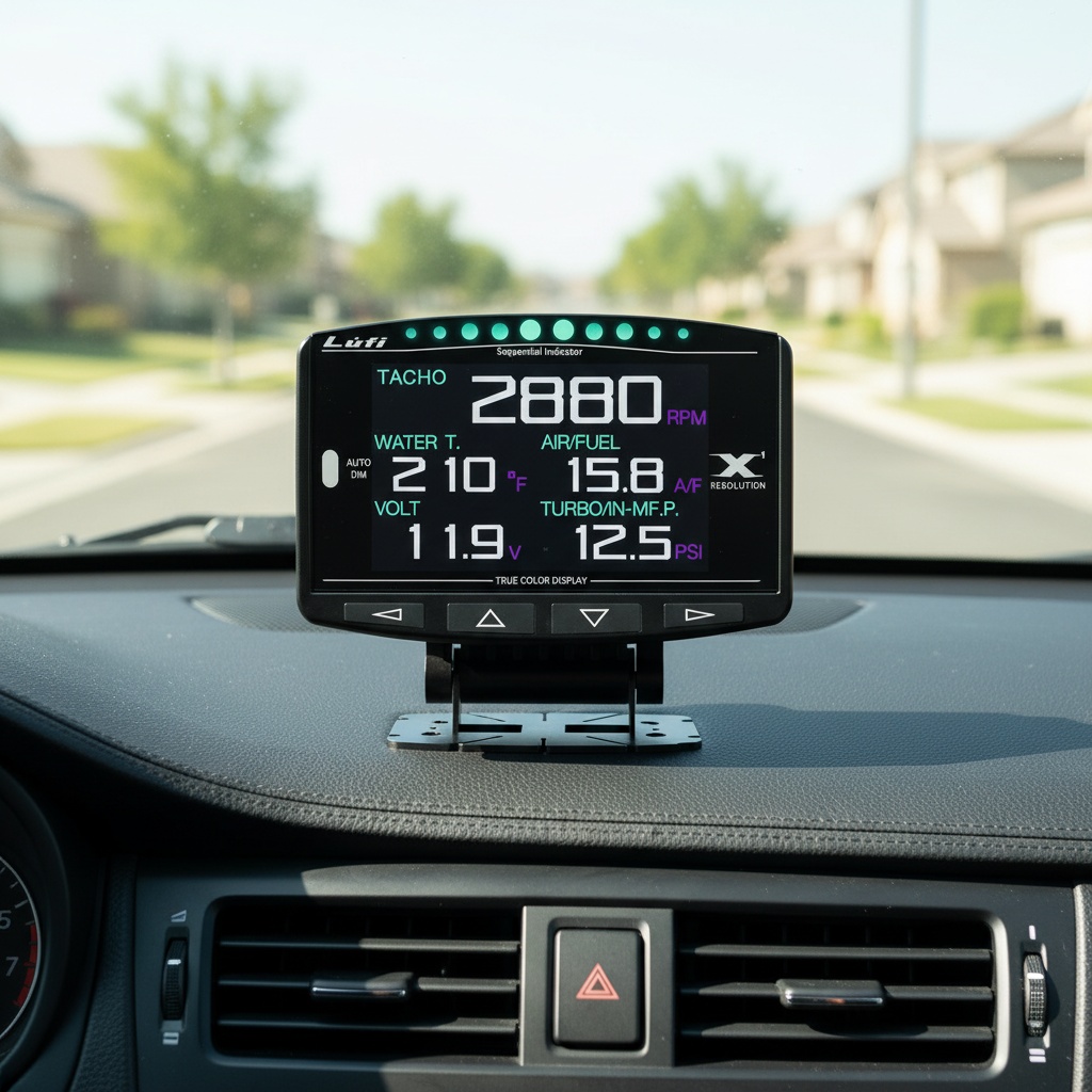 เกจวัดดิจิตอล Lufi X1 OBD2 สำห - Hud Display With Tire Pressure บทวิจารณ์และราคา