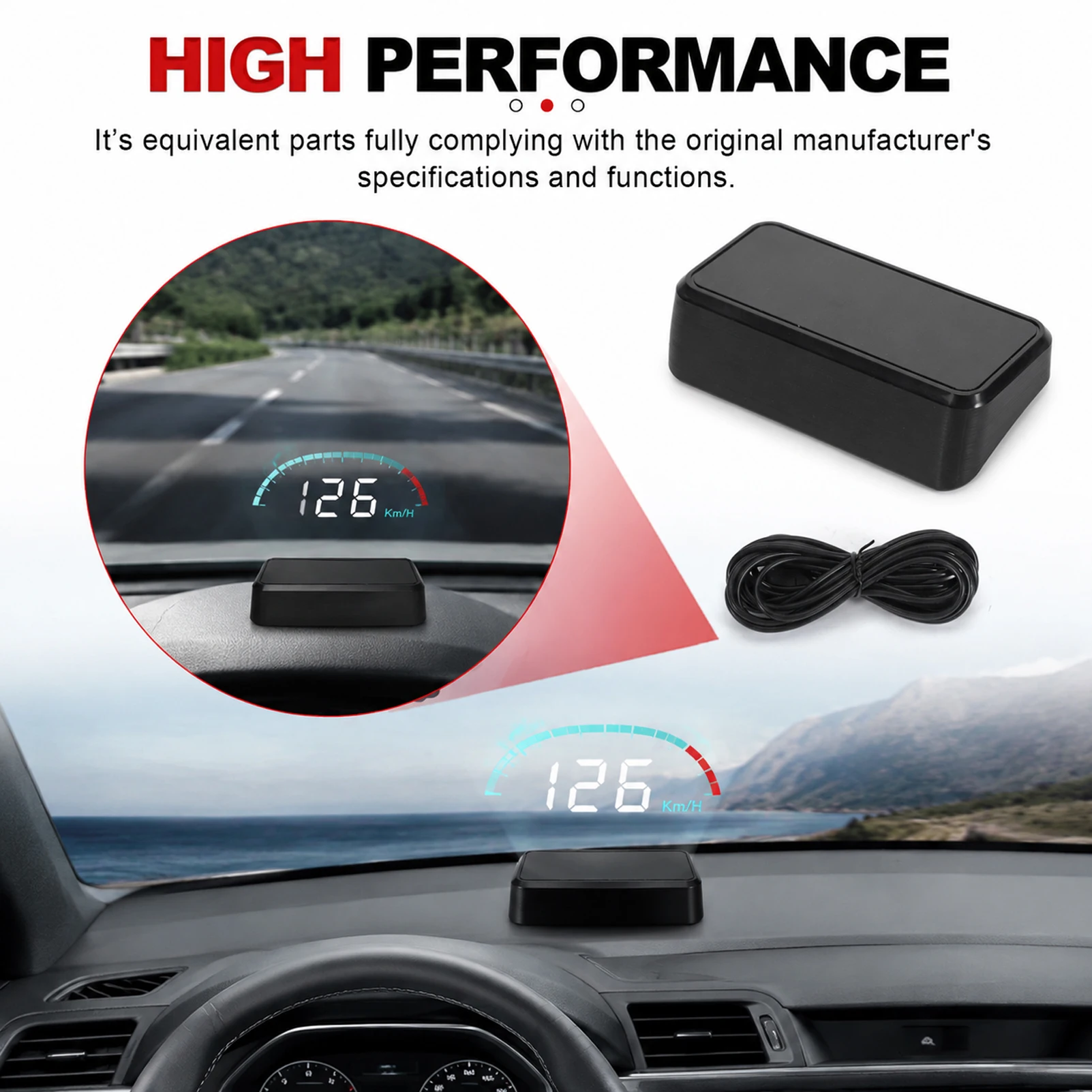 HUD โปรเจคเตอร์ติดกระจกหน้ารถ  - Hud Speedometer Digital Universal บทวิจารณ์และราคา