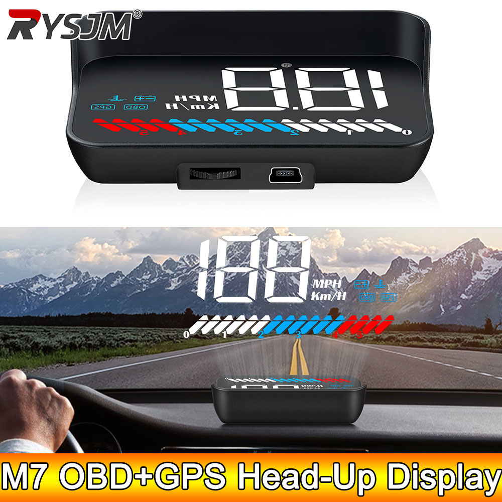 AD Head Up Display M7 OBD GPS  - Car Hud Head Up Display Gps บทวิจารณ์และราคา