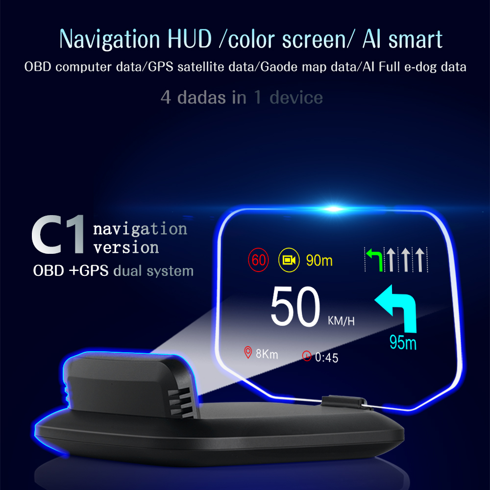 สำหรับรถยนต์ทุกประเภท จอแสดงผล - Hud Obd2 Multi Function Alarm บทวิจารณ์และราคา