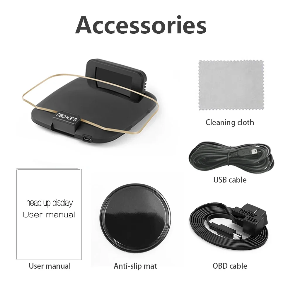 จอแสดงผลบนกระจกหน้ารถ QC Navig - Obd2 Hud Speedometer Projector บทวิจารณ์และราคา