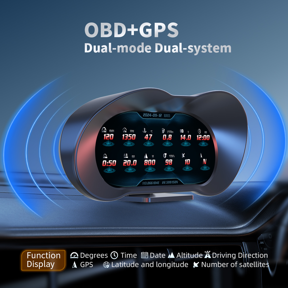 จอแสดงผลบนกระจกหน้ารถ HUD P5 ร - Hud Obd2 Multi Function Alarm บทวิจารณ์และราคา