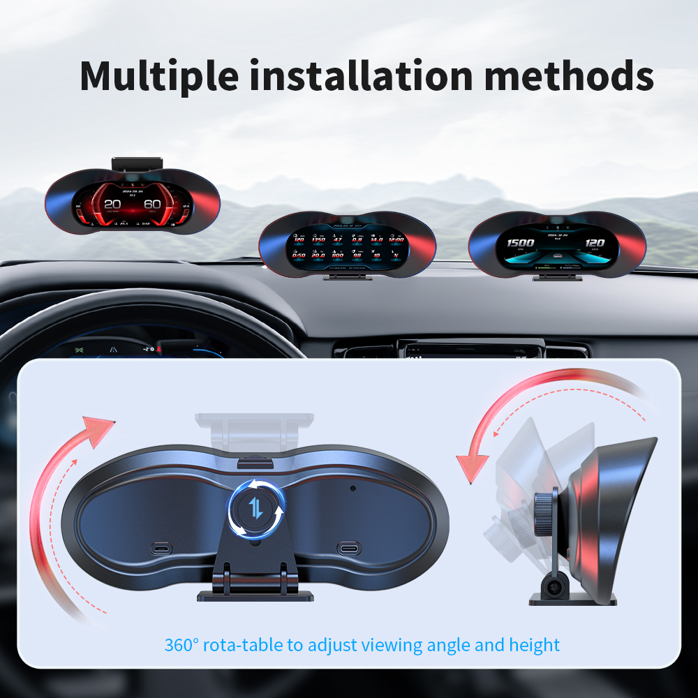 จอแสดงผลบนกระจกหน้ารถ HUD P5 ร - Hud Obd2 Multi Function Alarm บทวิจารณ์และราคา