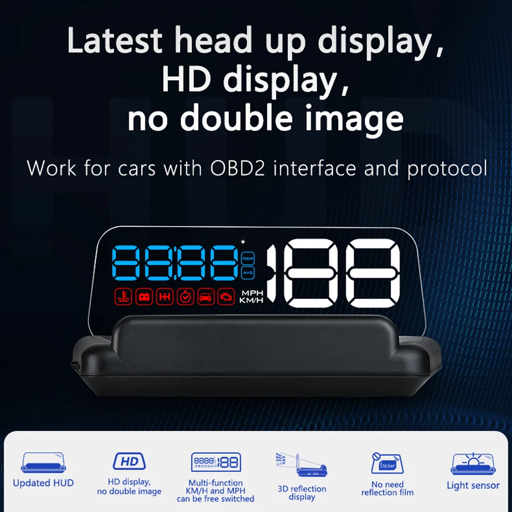 ใหม่ C500 OBD2 HUD รถ Head Up  - Obd2 Hud Speedometer Projector บทวิจารณ์และราคา