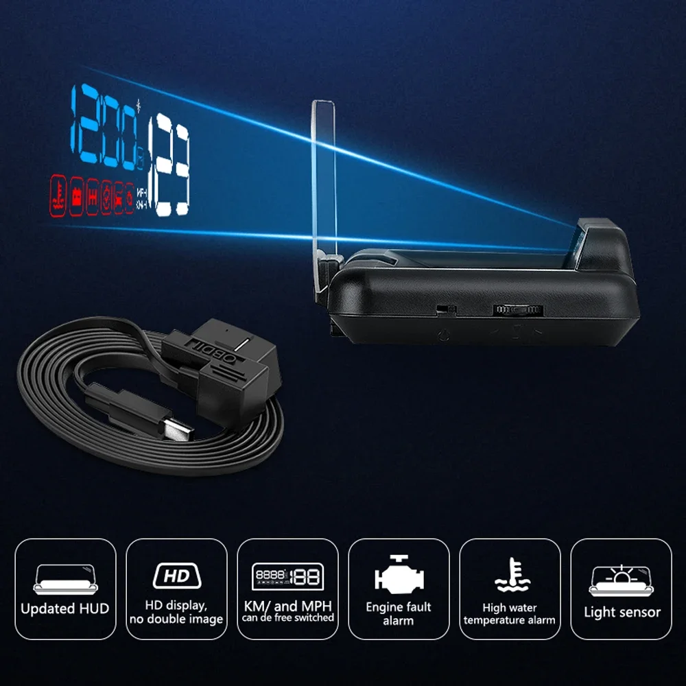 ใหม่ C500 OBD2 HUD รถ Head Up  - Obd2 Hud Speedometer Projector บทวิจารณ์และราคา