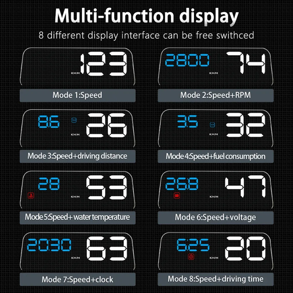 ใหม่ C500 OBD2 HUD รถ Head Up  - Obd2 Hud Speedometer Projector บทวิจารณ์และราคา