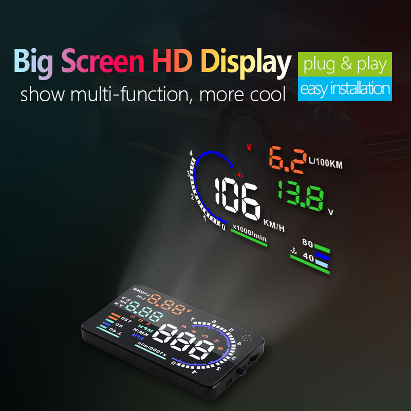 OBD2 HUD รถ Head Up จอแสดงผล A - Obd2 Hud Speedometer Projector บทวิจารณ์และราคา