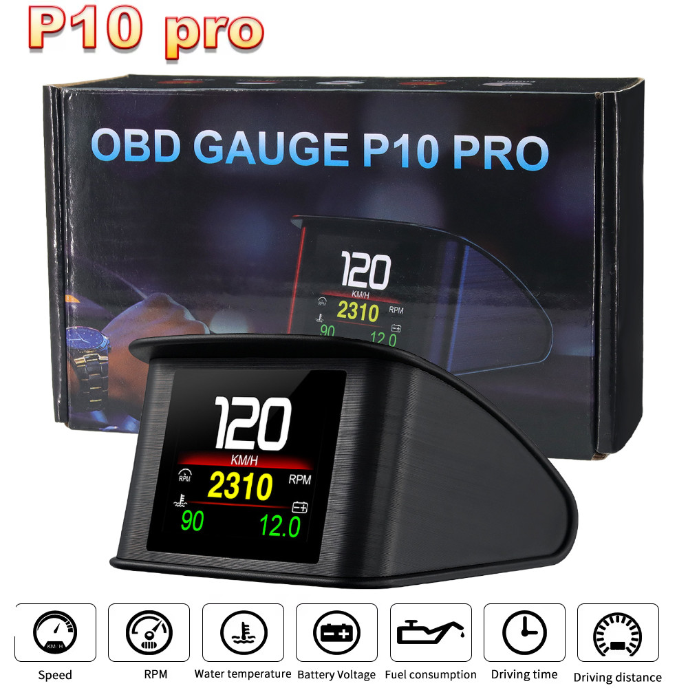 HD P10-PRO OBD2 HUD จอแสดงผลบน - Obd2 Hud Speedometer Projector บทวิจารณ์และราคา