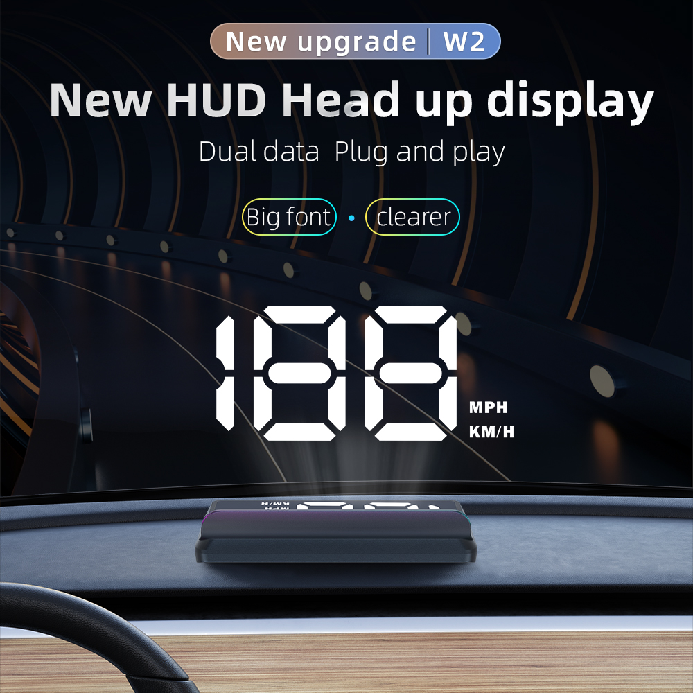 จอแสดงผลบนกระจกหน้ารถ W2 จอแสด - Car Hud Head Up Display Gps บทวิจารณ์และราคา