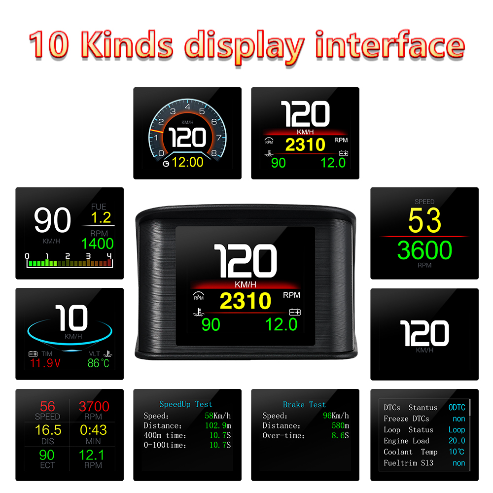 % HUD OBD2+GPS คอมพิวเตอร์ติดร - Car Heads Up Display Navigation บทวิจารณ์และราคา