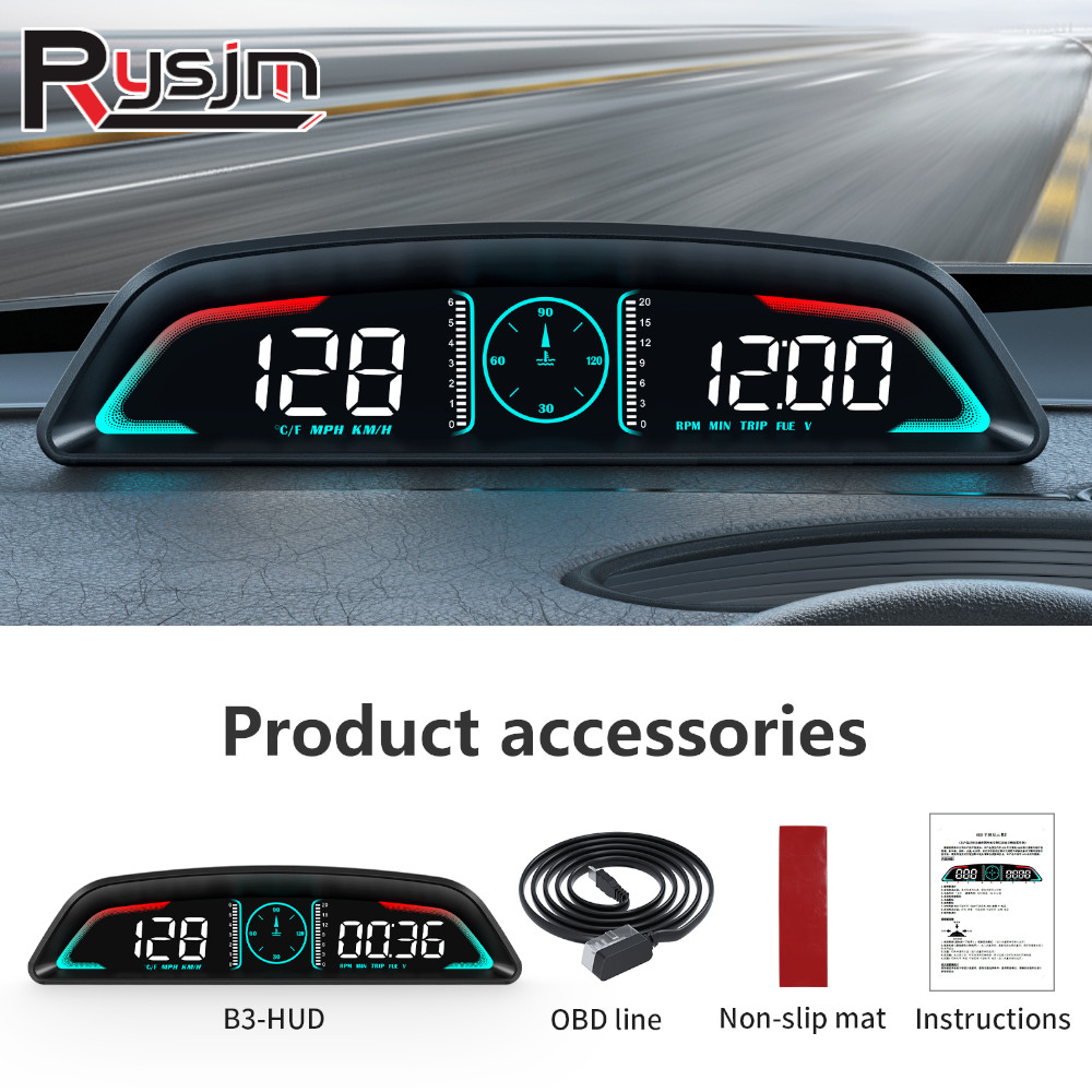 B3 OBD2 HUD มัลติฟังก์ชั่นสมาร - Hud Obd2 Multi Function Alarm บทวิจารณ์และราคา