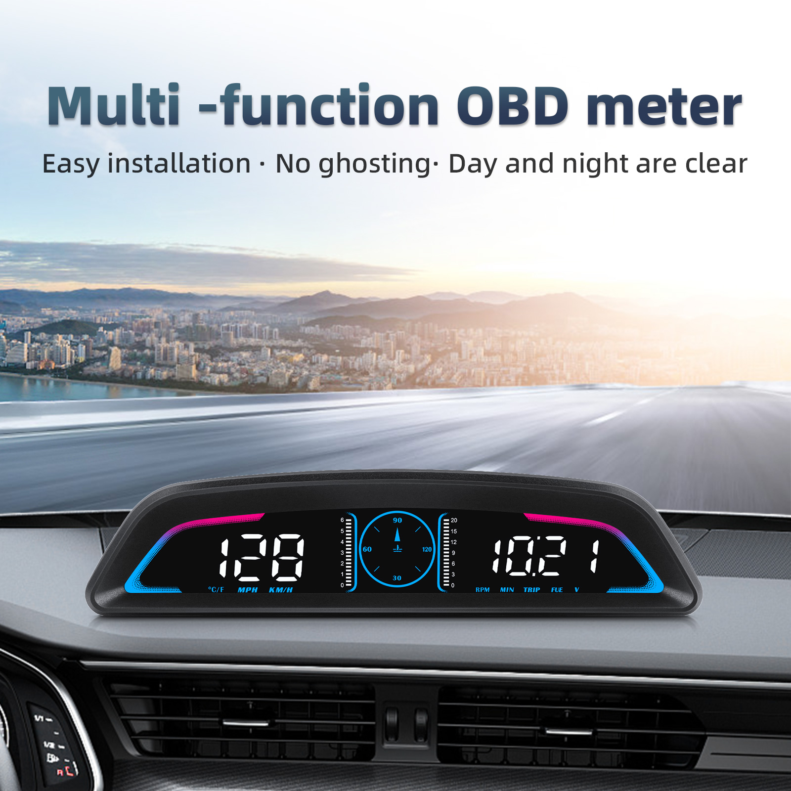 B3 OBD2 HUD มัลติฟังก์ชั่นสมาร - Hud Obd2 Multi Function Alarm บทวิจารณ์และราคา