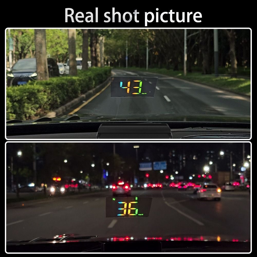 จอแสดงผลบนกระจกหน้ารถ HUD แบบพ - Hud Speedometer Digital Universal บทวิจารณ์และราคา