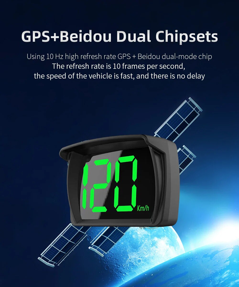 มาตรวัดความเร็ว GPS แบบดิจิตอล - Hud Speedometer Digital Universal บทวิจารณ์และราคา