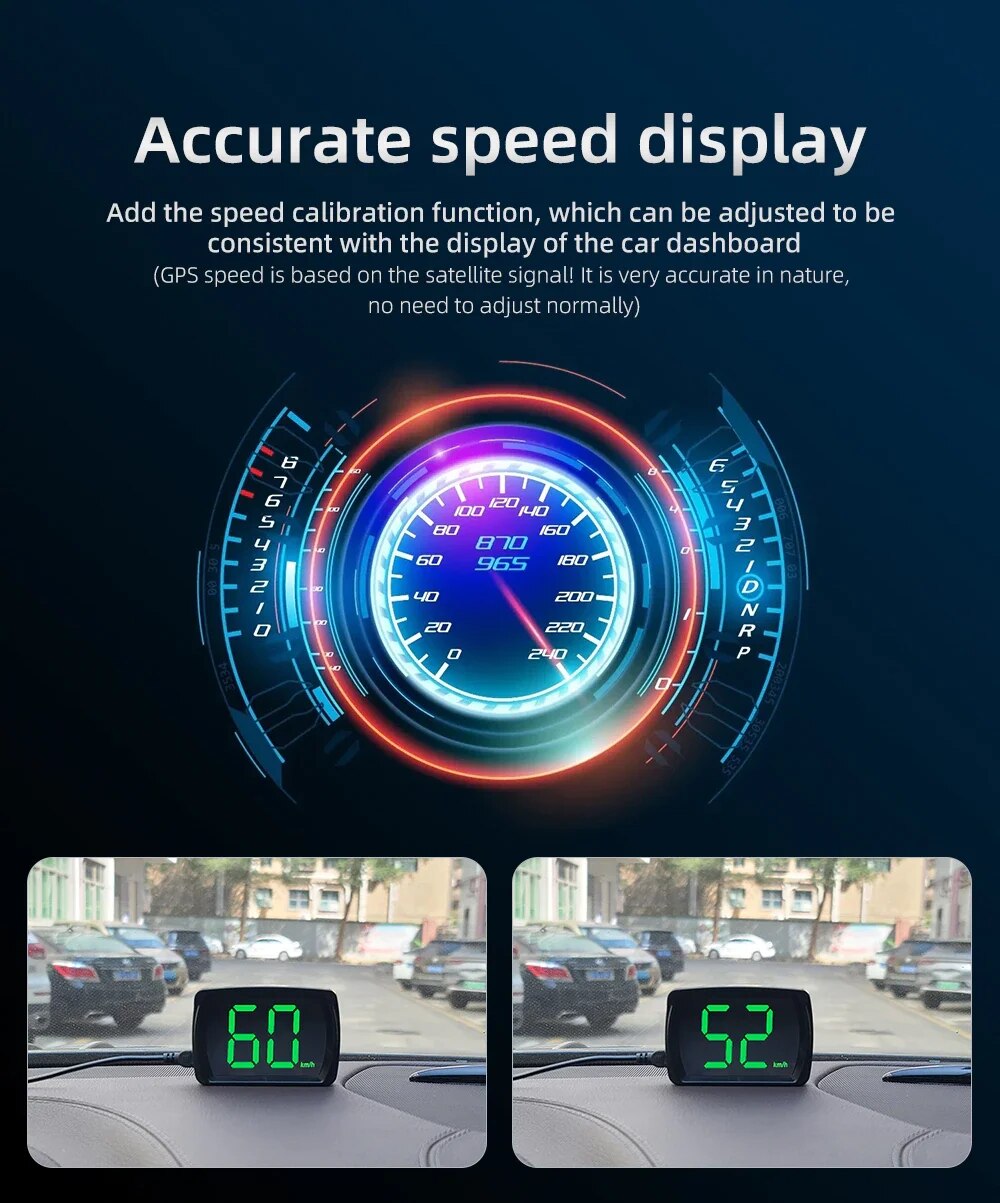 มาตรวัดความเร็ว GPS แบบดิจิตอล - Hud Speedometer Digital Universal บทวิจารณ์และราคา