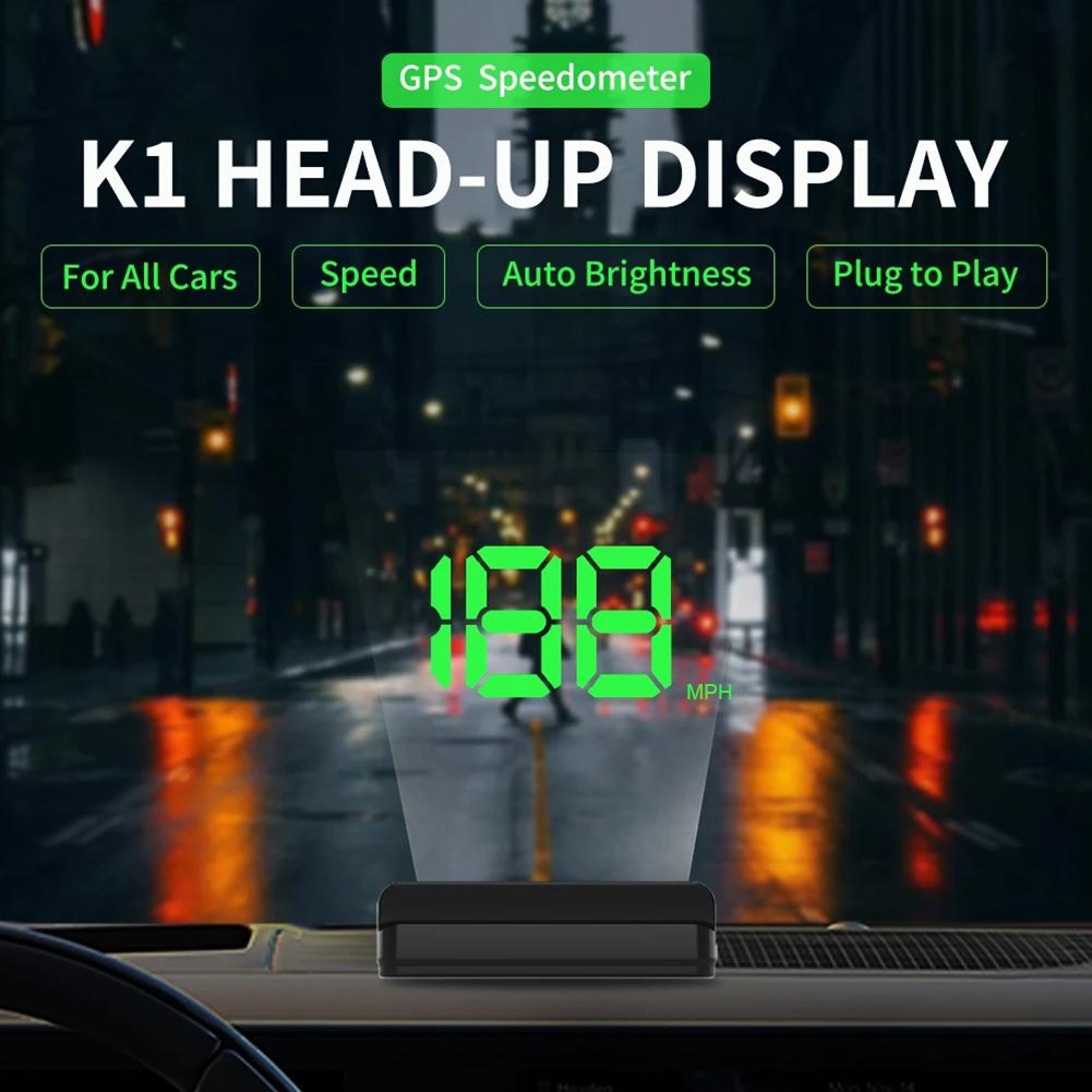 จอแสดงผลบนกระจกหน้ารถ K1 HUD พ - Hud Speedometer Digital Universal บทวิจารณ์และราคา