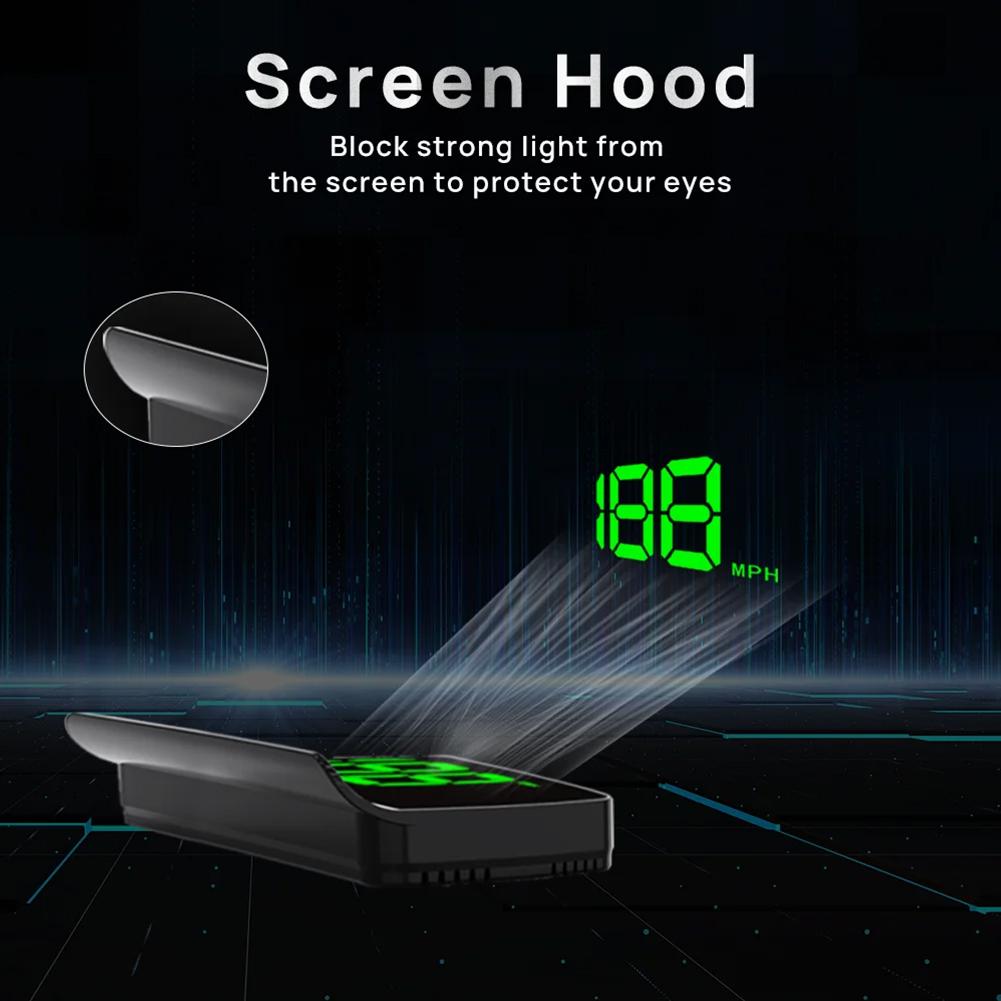 จอแสดงผลบนกระจกหน้ารถ K1 HUD พ - Hud Speedometer Digital Universal บทวิจารณ์และราคา