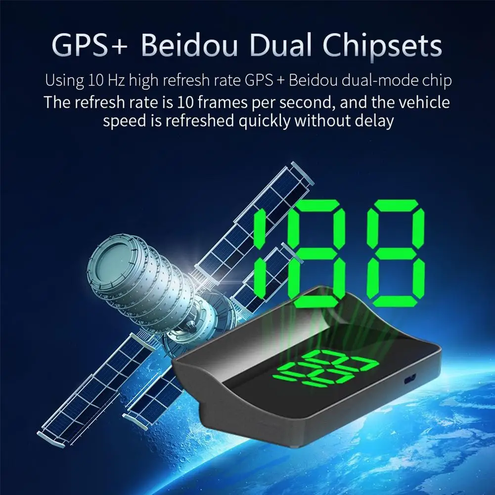 จอแสดงผลบนกระจกหน้ารถ HD M2 พร - Hud Speedometer Digital Universal บทวิจารณ์และราคา
